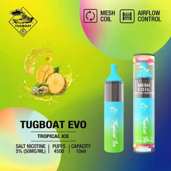 TUGBOAT EVO 4500 PUFFS – TROPICAL ICE